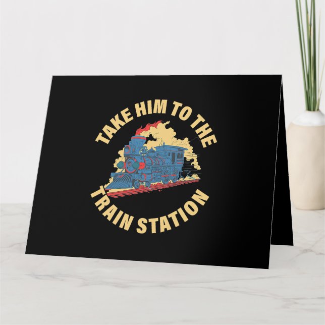 Cartão Leve-o para a estação de trem (Frente)