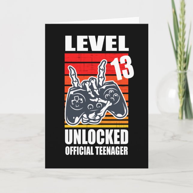 Cartão Level  13 Unlocked Official Teenager (Frente)