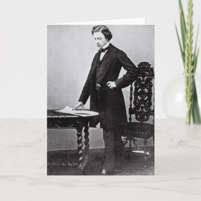 Cartão Lewis Carroll  aged 29 (Frente)