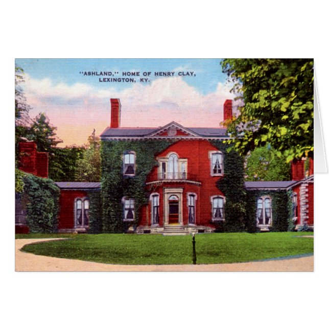 Cartão Lexington, Kentucky Ashland, casa de Henry Clay (Frente Horizontal)