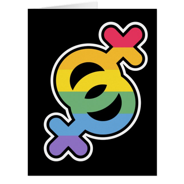 Cartão LGBT+Orgulho. Arco-íris. (Frente)