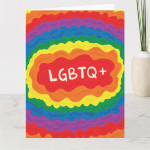 Cartão LGBT+orgulho. rainha, cor do arco-íris.