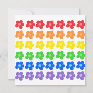 Cartão LGBT Rainbow Flores Orgulho gay Liberdade e Iguald