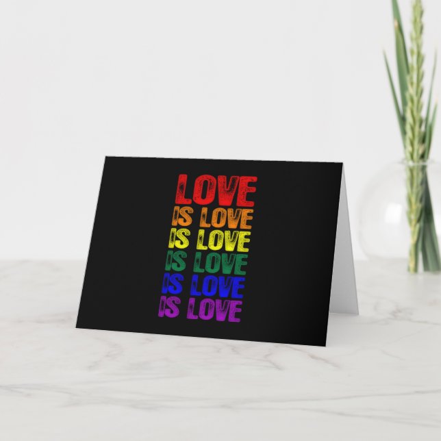 Cartão LGBTQ Amor é Amor (Frente)