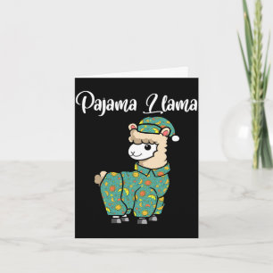 Cartão Lhama engraçada pijama lhama hora de dormir pijama