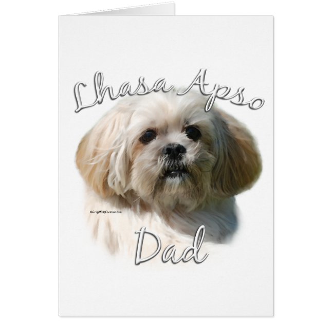 Cartão Lhasa Apso Pai 2 (Frente)