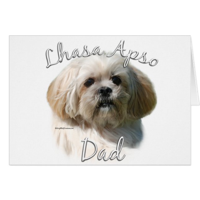 Cartão Lhasa Apso Pai 2 (Frente Horizontal)