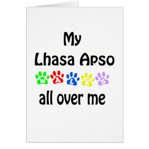 Cartão Lhasa Apso Walks Design