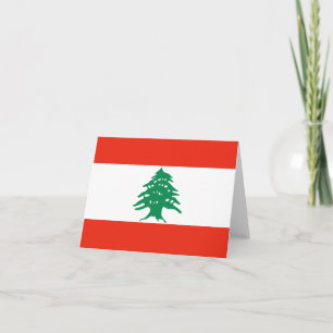 Cartão Líbano Flag Notecard