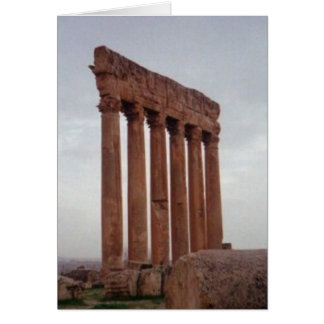 Cartão Líbano perto do local de Baalbek, local Neolítico