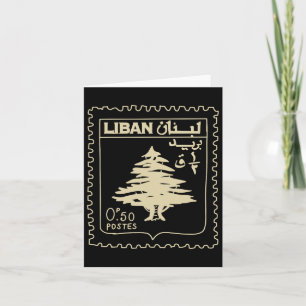 Cartão Líbano Vintage Apoie Líbano Mapa de Beirute Libanê