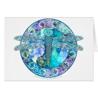 Cartão Libélula celta legal