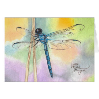 Cartão Libélula do arco-íris