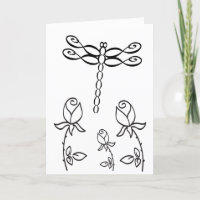 Libélula Infinity com Rosas "Feliz Aniversário"