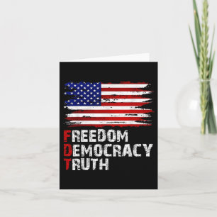 Cartão Liberdade de Bandeira Americana Verdade Patriótica