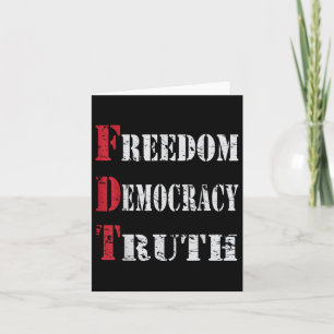 Cartão Liberdade Democracia & Verdade _ Foxtrots-delt
