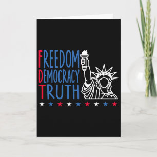 Cartão Liberdade Democracia Verdade Patriótico Bandeira d