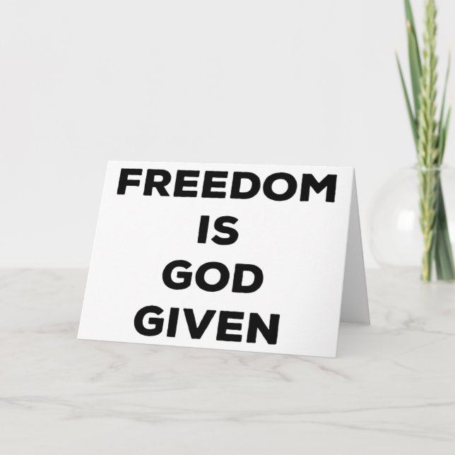 Cartão Liberdade é Deus (Frente)