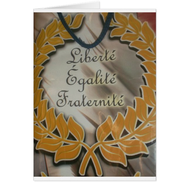 Cartão Liberdade, Igualdade, Fraternidade: Futuro Floread (Frente)
