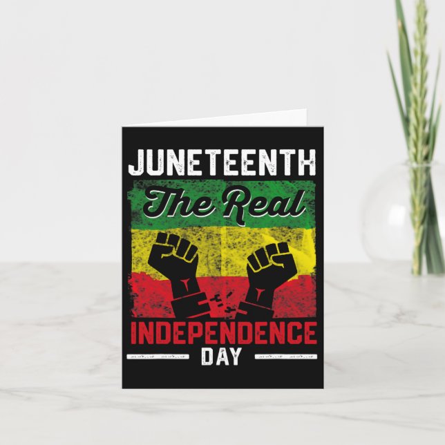 Cartão Liberdade Juneteenth Dia da Liberdade Independênci (Frente)