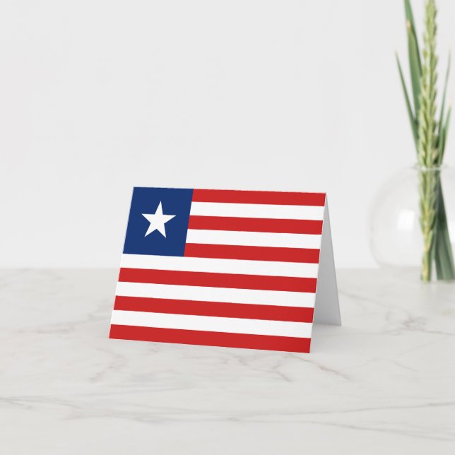 Cartão Liberia Flag Notecard (Frente)