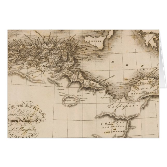 Cartão Líbia, África (Frente Horizontal)