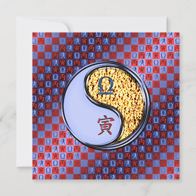 Cartão Libra e Tigre de Fogo (Frente)