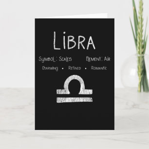Cartão Libra Horoscope Astrology - Sinal de Estrela Anive