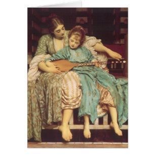 Cartão Lição de Música por Lord Frederic Leighton