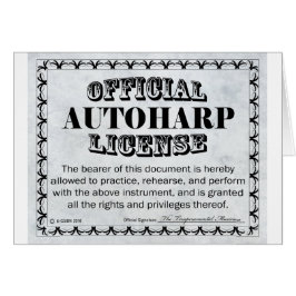 Cartão Licença Autoharp