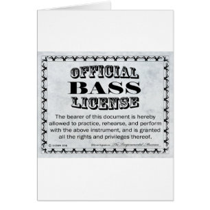 Cartão Licença Bass