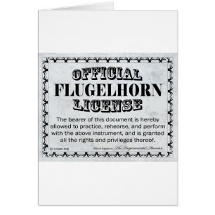 Cartão Licença Flugelhorn