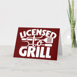 Cartão Licenciado para Grill