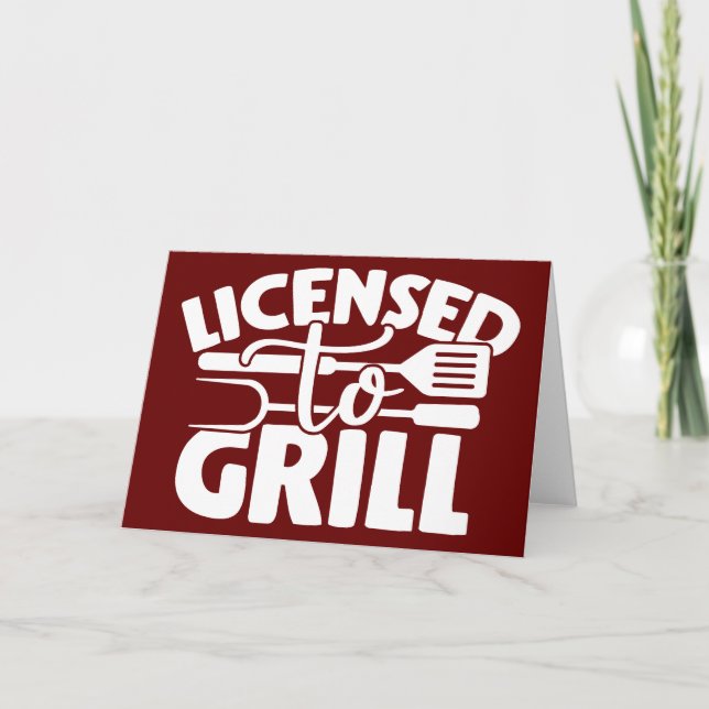 Cartão Licenciado para Grill (Frente)