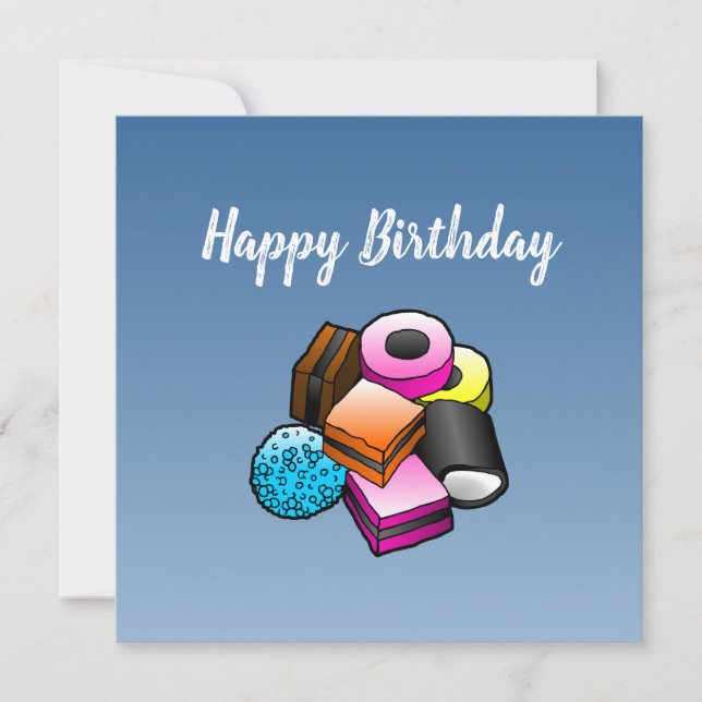 Cartão Licorice Confection Birthday Card (Frente)