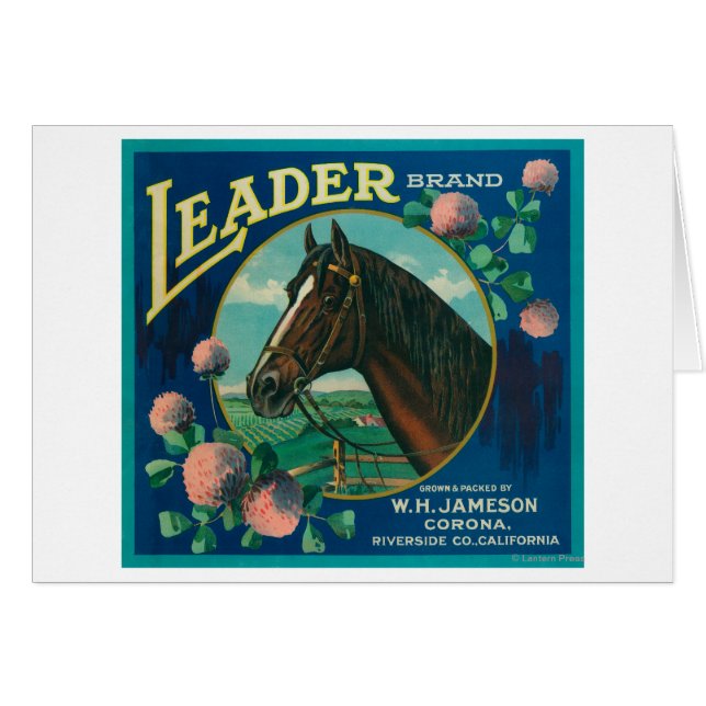 Cartão Líder Orange LabelCorona, CA (Frente Horizontal)