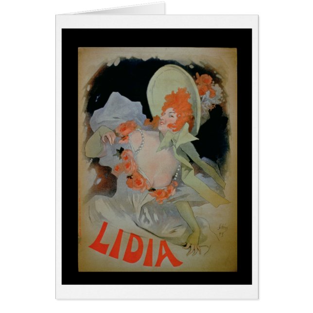 Cartão "Lidia", 1895 (litho da cor) (Frente)