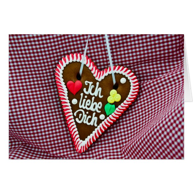 Cartão Liebe Dich de Ich (Frente Horizontal)