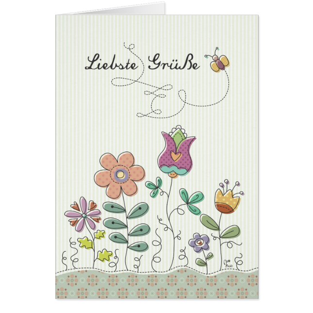 Cartão Liebste Grüße (Frente)
