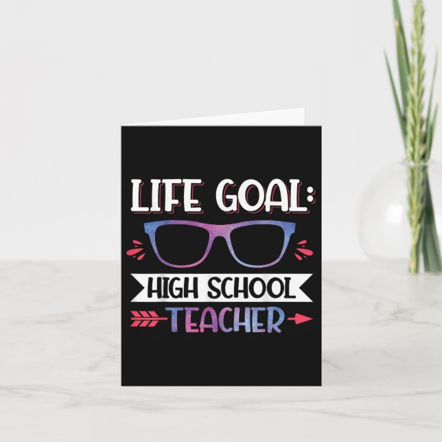 Cartão Life Goal_ Segundo grau Professora De Volta À Esco (Frente)