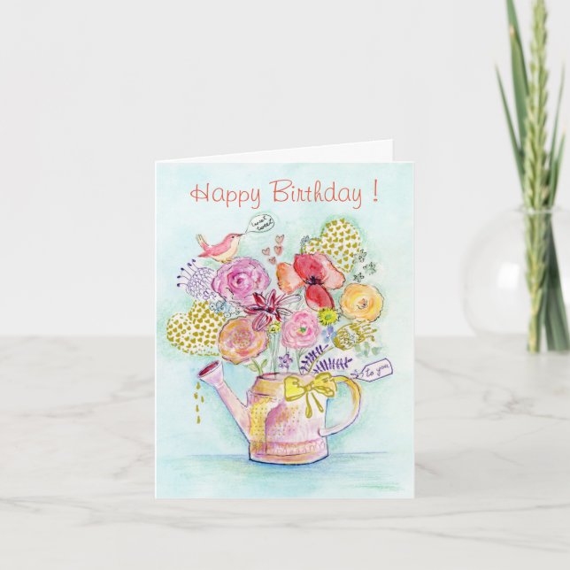 Cartão Life in Full Bloom Folded Greeting Card (Frente)