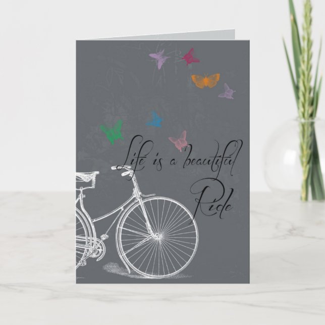 Cartão Life is a Beautiful Ride Greeting Card (Frente)