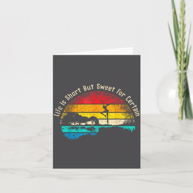 Cartão Life Is Short Guitar But Sweet For Certain  (Frente)