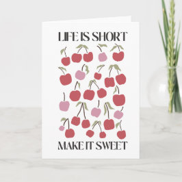 Cartão Life Is Short Make It Sweet Quote Boho Wildflower