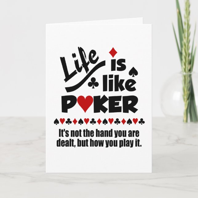 Cartão LIFE LIKE POKER custom greeting cards (Frente)