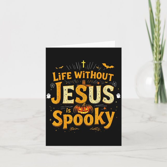 Cartão Life Without Jesus Is Soky Christian Halloween Des (Frente)