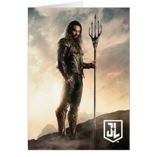 Cartão Liga da Justiça | Aquaman Em Battlefield (Frente)