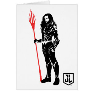 Cartão Liga da Justiça Arte de Pop Aquaman Pose Noir