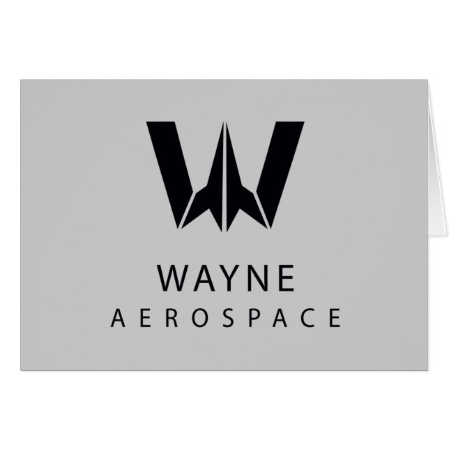 Cartão Liga da Justiça | Logotipo aeroespacial Wayne (Frente Horizontal)