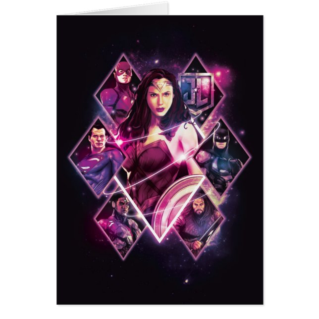 Cartão Liga da Justiça | Painéis do grupo galáctico em lo (Frente)